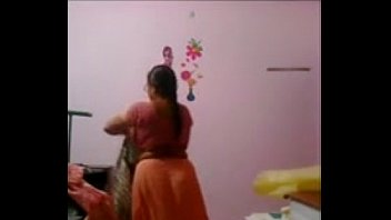 Aunty removing saree and blouse